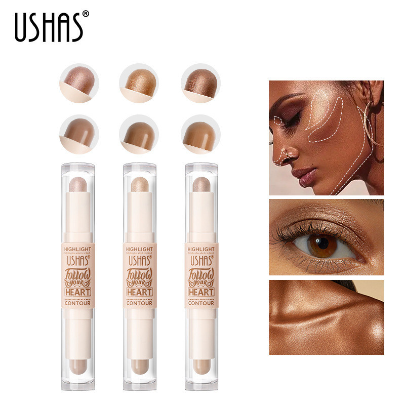 2 in 1 High Gloss คอนซีลเลอร์ Stick Natural Shimmer Glow High Gloss