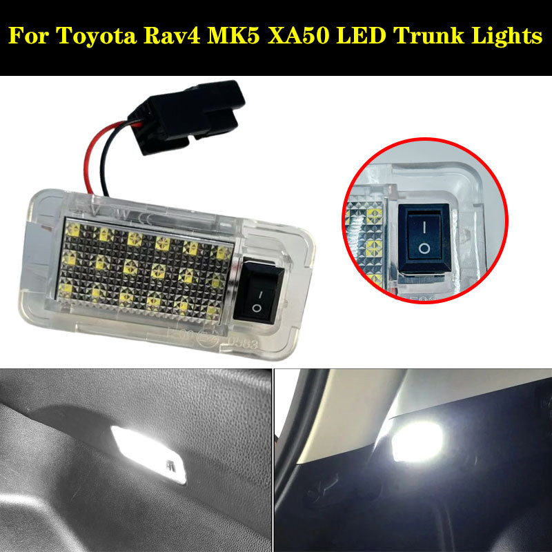 1 ชิ้นรถ LED ด้านหลังโคมไฟกระเป๋าเดินทางหลอดไฟสีขาว DC 12 โวลต์สําหรับ Toyota Rav4 2006-2022 RAV4 XA