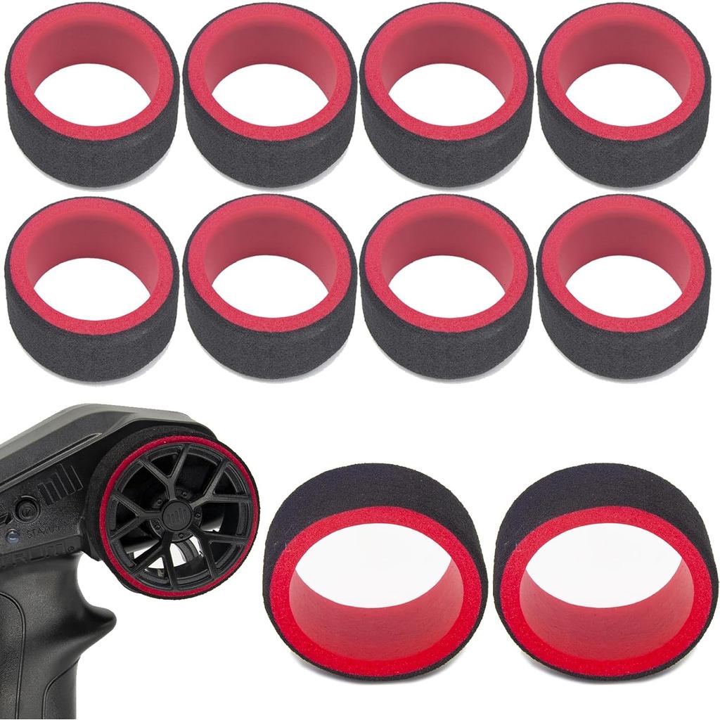 Rc รถยนต์เครื่องส่งสัญญาณพวงมาลัยโฟม Grip 10 ชิ้นฟองน้ําล้อสําหรับ Traxxas TRX4 Slash Tqi Futaba 3PV