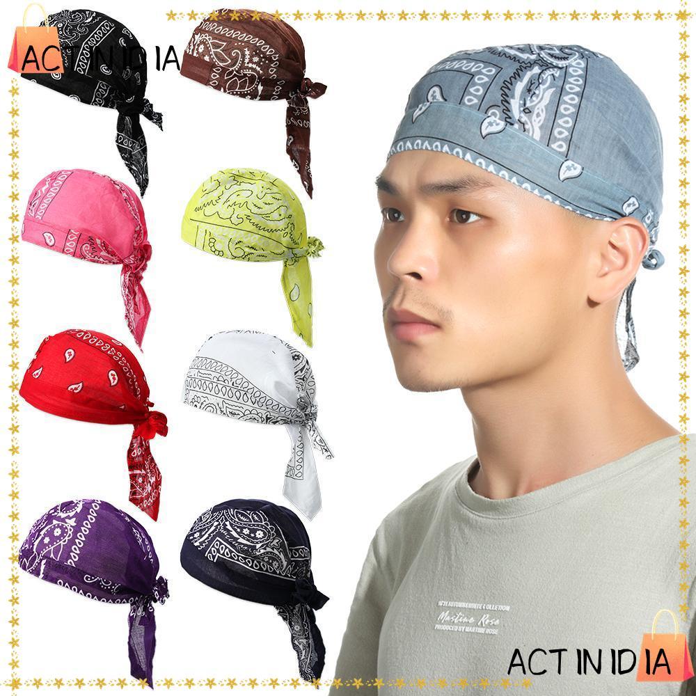 ACTINIDIA ผ้าโพกหัวมุสลิมผ้าฝ้ายมะเร็ง Chemo หมวกปรับ Headscarf Bandana