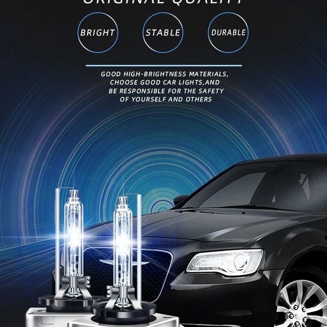 หลอดไฟซีนอน HID สีขาว 6000K - Fast Start D1S D2S D3S D4S สําหรับเปลี่ยนไฟหน้ารถ (2 หลอด)