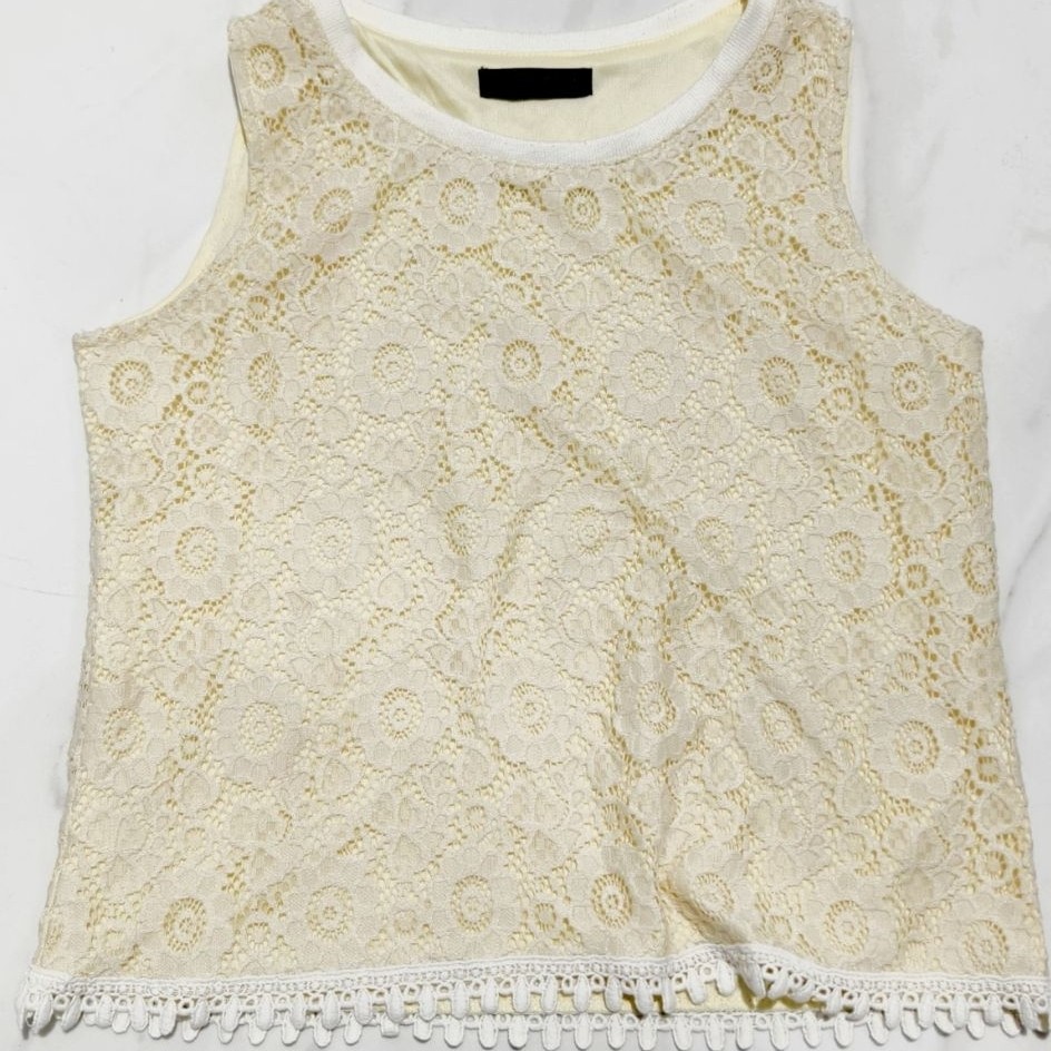 BEAUTIFUL CREAM BRUCADE KUTUNG TOP LD 84-88CM