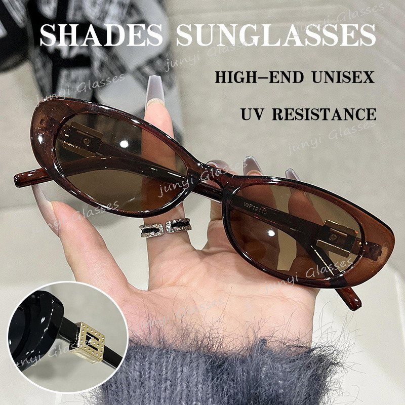 คลาสสิกกรอบขนาดเล็ก Cat Eye Shade Anti Blue Light แว่นตาสําหรับผู้หญิงรูปไข่ UV Protection Shade แว่นตากันแดด