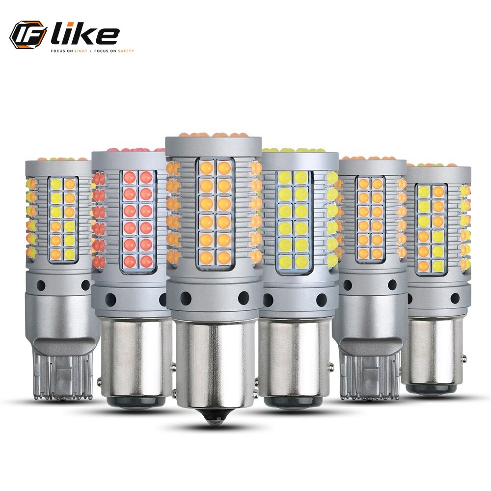 ไฟท้าย ไฟสัญญาณเลี้ยว led 1156 ba15s py21w canbus 1157 ba15d p215w 69smd 7440 7443 T20 2 ชิ้น