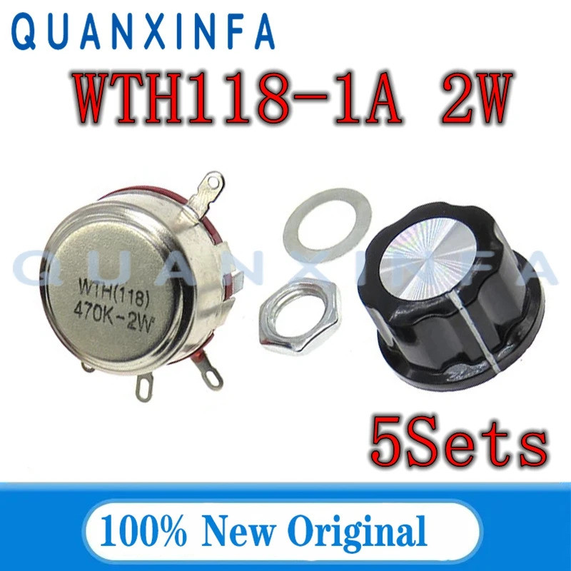 5 ชุด WTH118-1A 2W Potentiometer 22K 33K 47K 100K 330K 470K 500K 560K 1M 1K 2.2K 3.3K 4.7K 5.6K 10K 