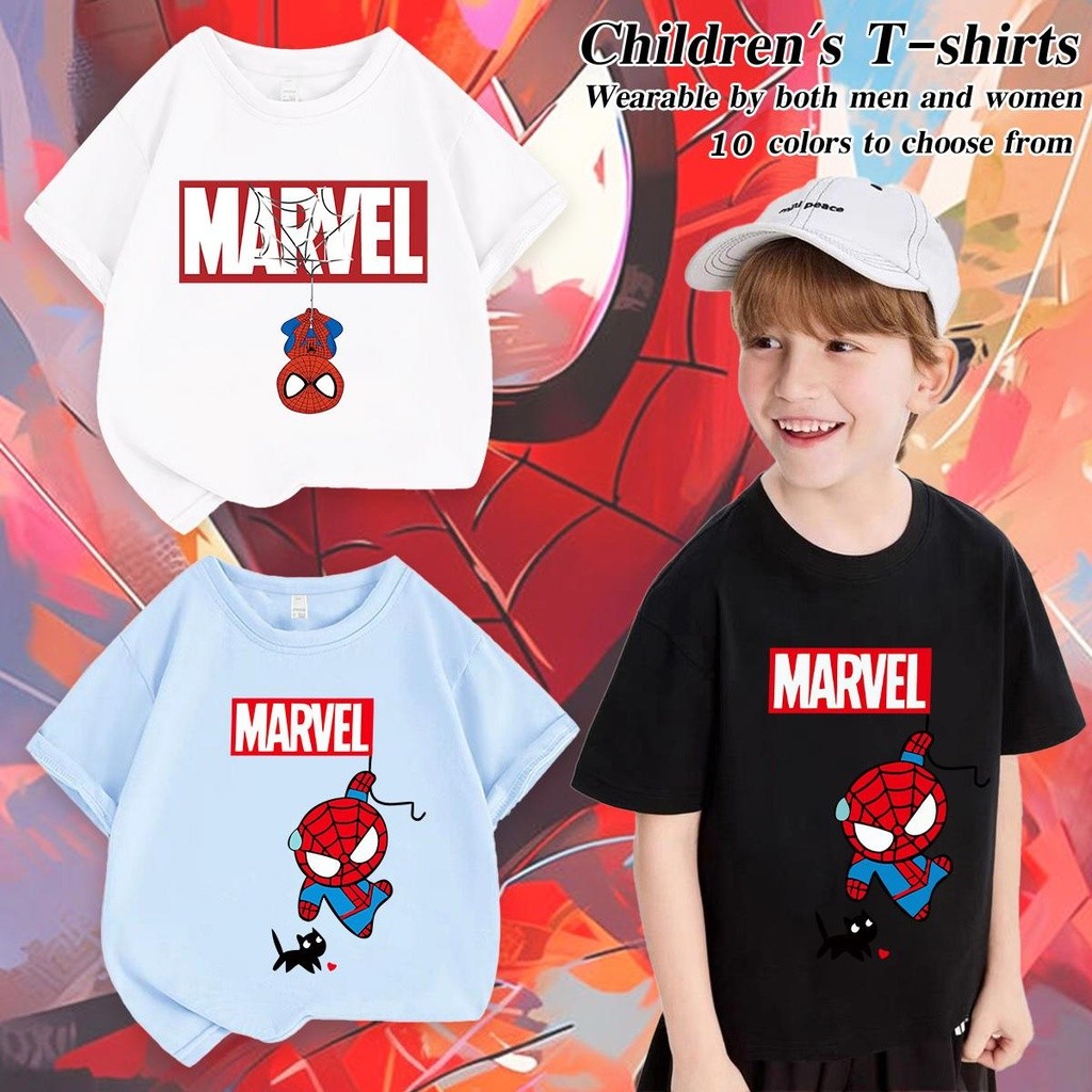 (จัดส่งตลอด 24 ชั่วโมง)เสื้อยืดแขนสั้น ผ้าฝ้าย พิมพ์ลายรถขุด แฟชั่นฤดูร้อน สําหรับเด็กผู้ชาย