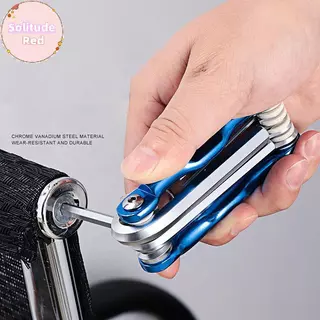 SOLI พับแบบพกพาหกเหลี่ยมชุดประแจโลหะเมตริก Chave Allen Key Hex ไขควงประแจเครื่องมือซ่อมเครื่องมือ TH
