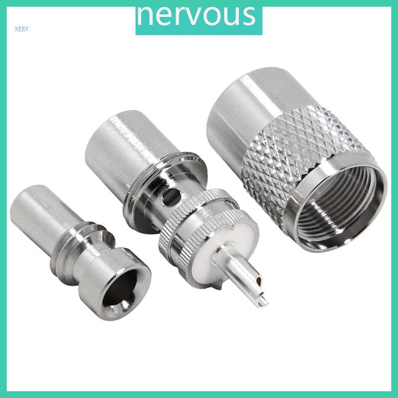 Connector UHF Male Plug PL259 Solder RG8X RG59 RG8 Cable Silver Color