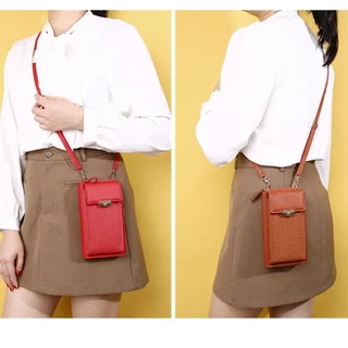 กระเป๋าใส่โทรศัพท์ผู้หญิง กระเป๋าสะพายข้างใบเล็ก สไตล์เกาหลี มินิมอล หนัง PU มีตัวล็อก แฟชั่นอินเทรนด์ พร้อมส่ง - CY3029