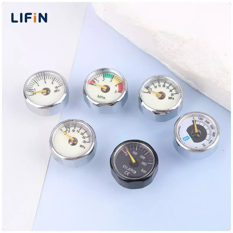 เกจวัดความดันขนาดเล็กของ Lifin Mart | ด้าย M10 M8 | 20MPA 10MPA 5MPA 30MPA 35MPA 40MPA 3500PSI 5000PSI 6000PSI