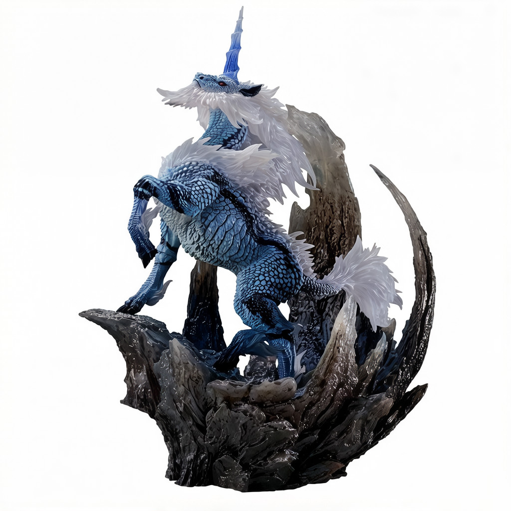 สินค้าผลิตภัณฑ์เกมพร้อมสต็อก Monster Hunter Kirin Dragon Ice Kirin Cologne Monster Table อินเทรนด์ Play Figure Model