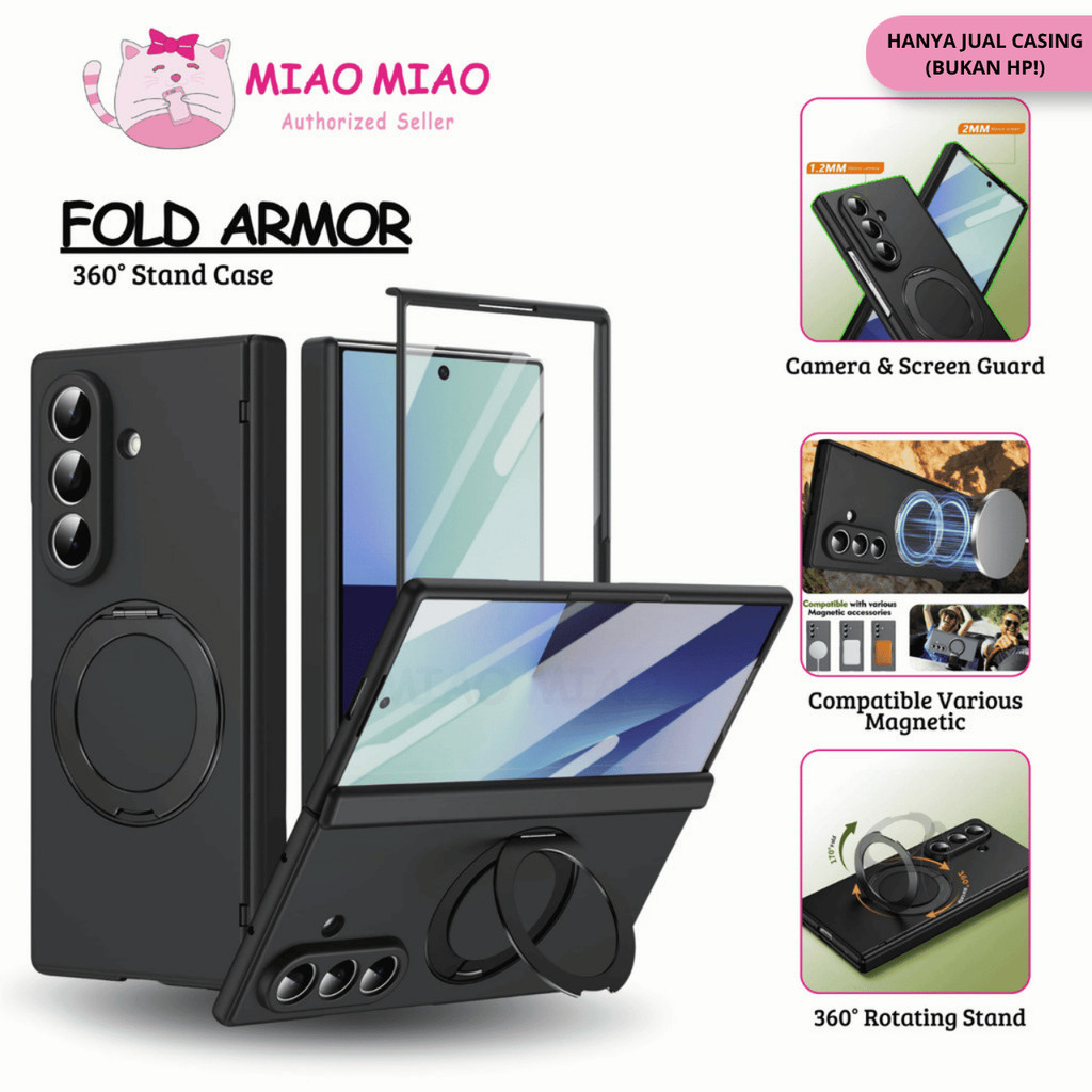 เกราะพับ 360 เคส Samsung Z FOLD 8 ULTRA / Z FOLD 8 / Z FOLD 7 / Z FOLD 6 / Z FOLD 5 พร้อมบานพับและกร