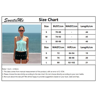 SweeticMe เสื้อสตรี 2026 ใหม่แฟชั่น Crinkle เซ็กซี่ Casual Halter Camisole + กางเกงขาสั้นชุด