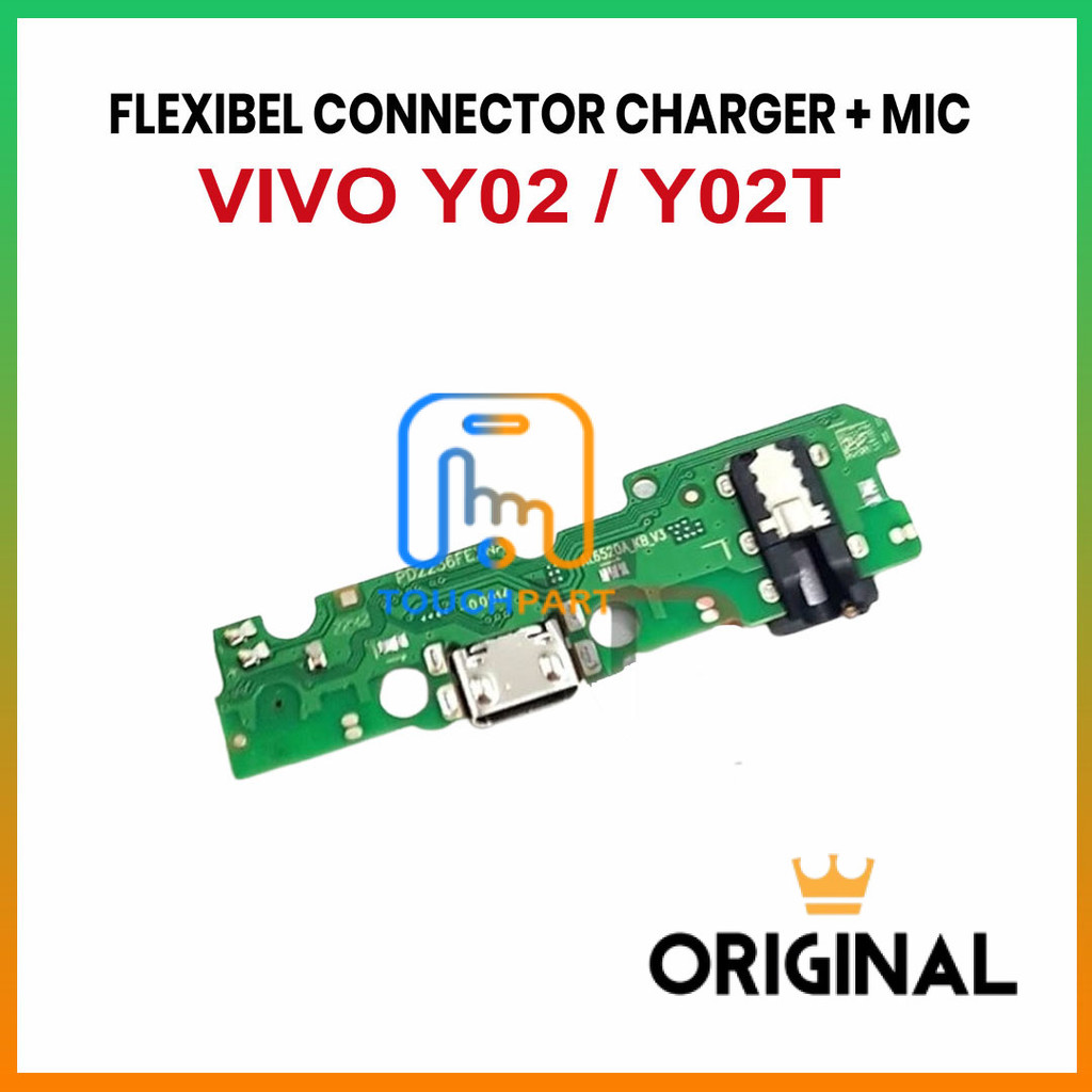 FLEXIBLE CONNECTOR CHARGER VIVO Y02 / Y02T CONNECTOR HANDSFREE + MIC ORI
