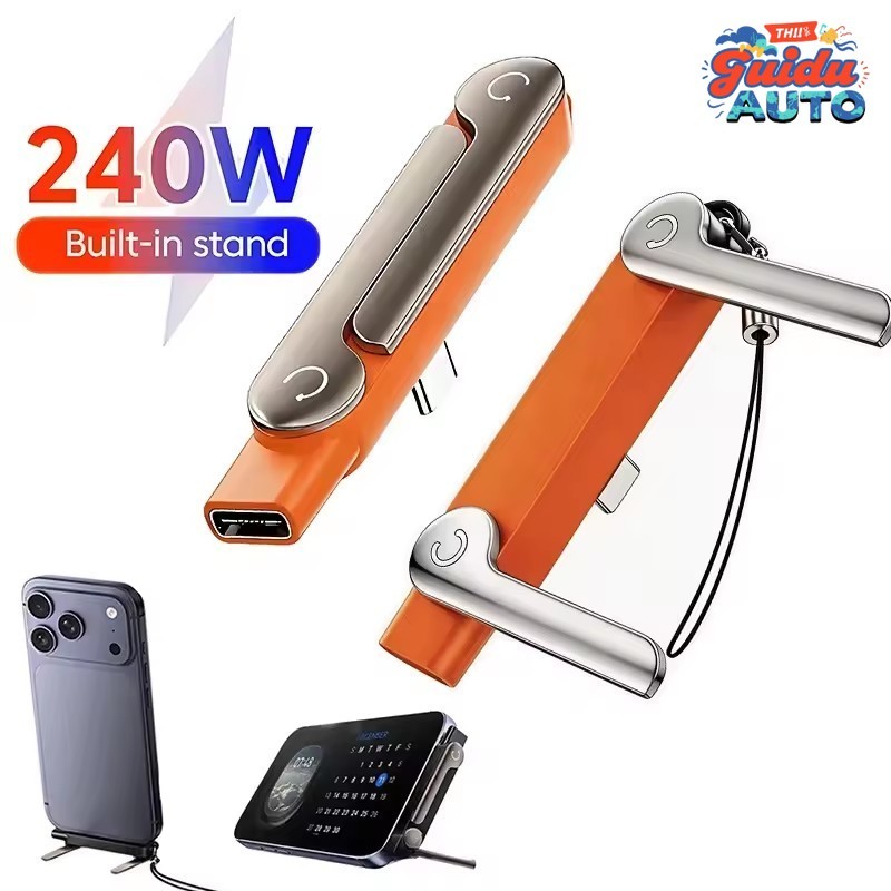 240W PD3.1 QC5 Fast Charging Stand,พับ 2-in-1 แท่นชาร์จโทรศัพท์,วัสดุ ABS ทนทาน,เหมาะสําหรับ Travel Home Office ใช้ทุกวัน