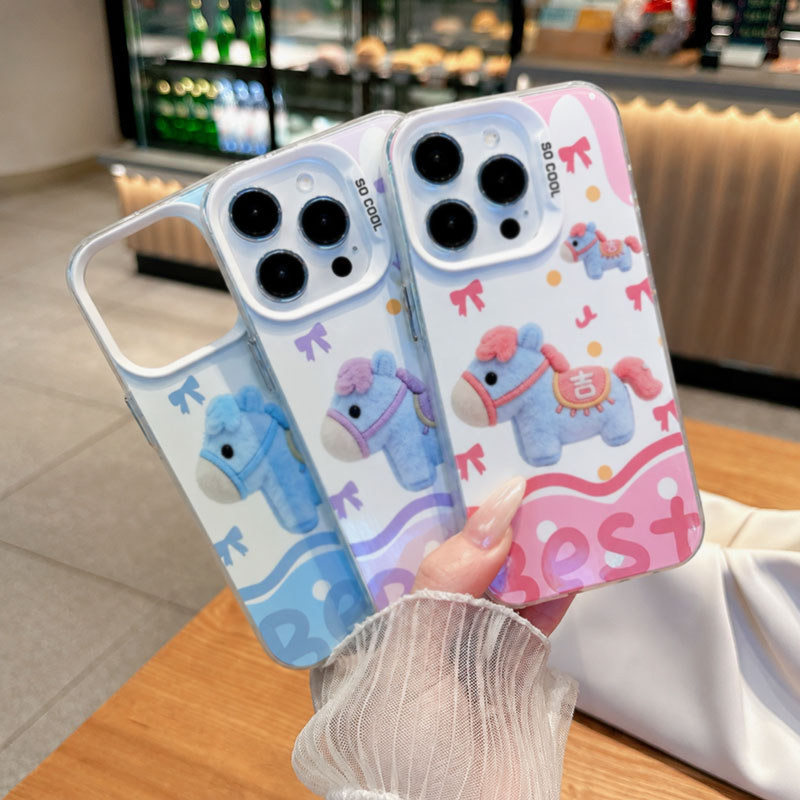 Snap&Co เคสลายคิวท์คิวท์ยอดนิยม สำหรับ iPhone 17Pro 16Pro 15Pro 14Pro 13Pro 12 11 XR Xs 8Plus สีสด