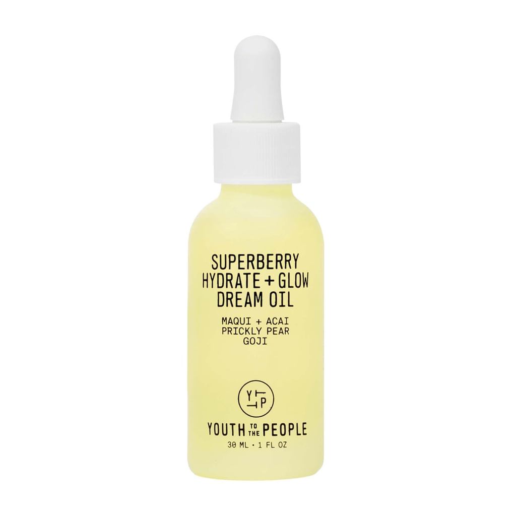 Youth To The People Superberry Hydrate + Glow Dream Face Oil - Revives Dull + Dry Skin, Boosts Radia