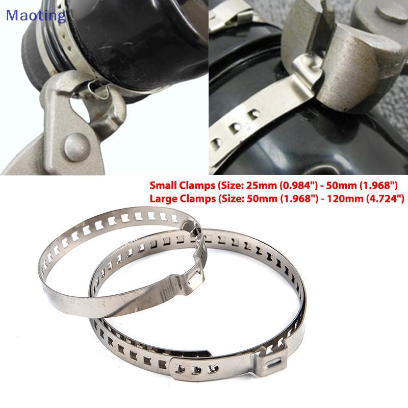 [MT] 2 ชิ้นเพลาสแตนเลสสากล CV Joint Boot Crimp Clamp Kit Driveshaft