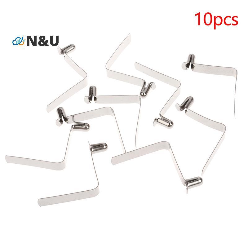 N & U 10pcs คลิปฤดูใบไม้ผลิ Loing Tube Pin Push คลิปสําหรับเต็นท์ POLE Kayak Paddle 6 มม.สําหรับเต็น