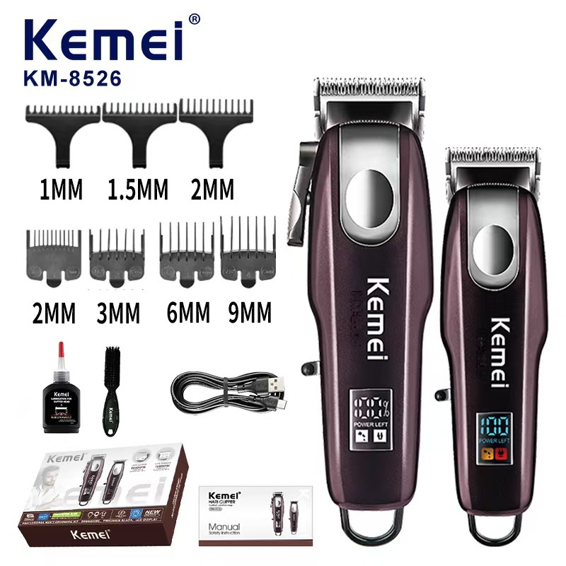 Kemei KM-8526 ปัตตาเลี่ยนตัดผมกันขอบ ชุดปัตตาเลี่ยนผมไฟฟ้า Professional Hair Trimmer