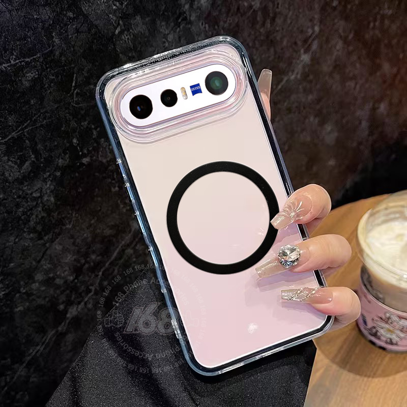 เคส Vivo X300 FE เคส Vivo X300FE Case แบบแม่เหล็ก เคสใสกันกระแทก เคสเจล 2 in 1 เคสใสหนาพร้อมป้องกันการตก