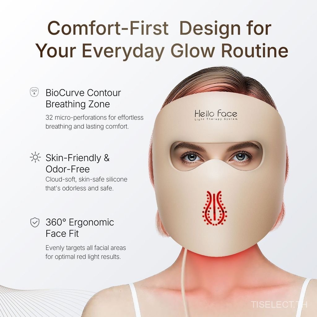 [Half-year warranty]Fast Shipping  M300Silicone skin-friendly4D 3D Light Therapy Mask  LED Red Light