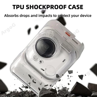 ArgoG Insta360 GO Ultra TPU เคสป้องกันพร้อมฝาครอบเลนส์และเชือกเส้นเล็กปกอ่อน Insta360 GO Ultra อุปกรณ์เสริม