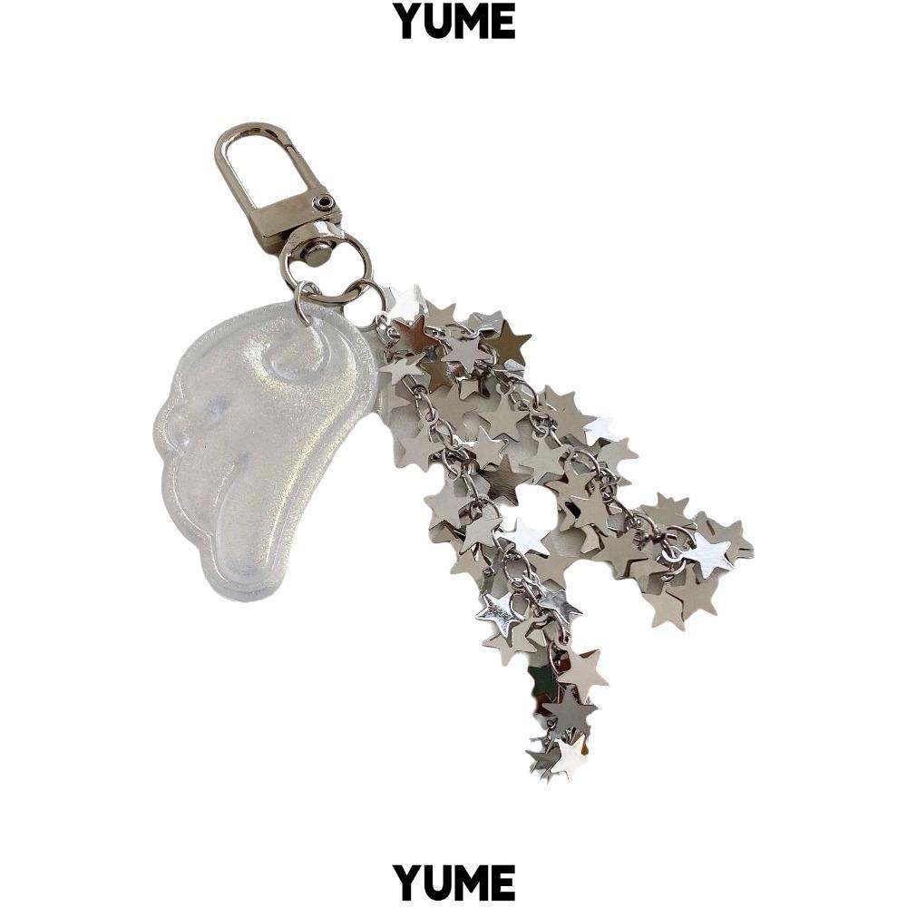 YUMEIYU Bag Charm, Angel Wings Star พวงกุญแจ, เครื่องประดับ Y2K โทรศัพท์ Lanyard กระเป๋าอุปกรณ์เสริม