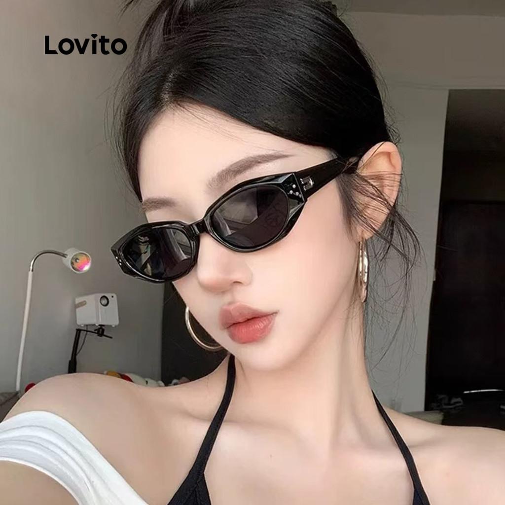 Lovito แคชชวล แว่นกันแดดพื้นผิวแบบลําลอง LFA111164