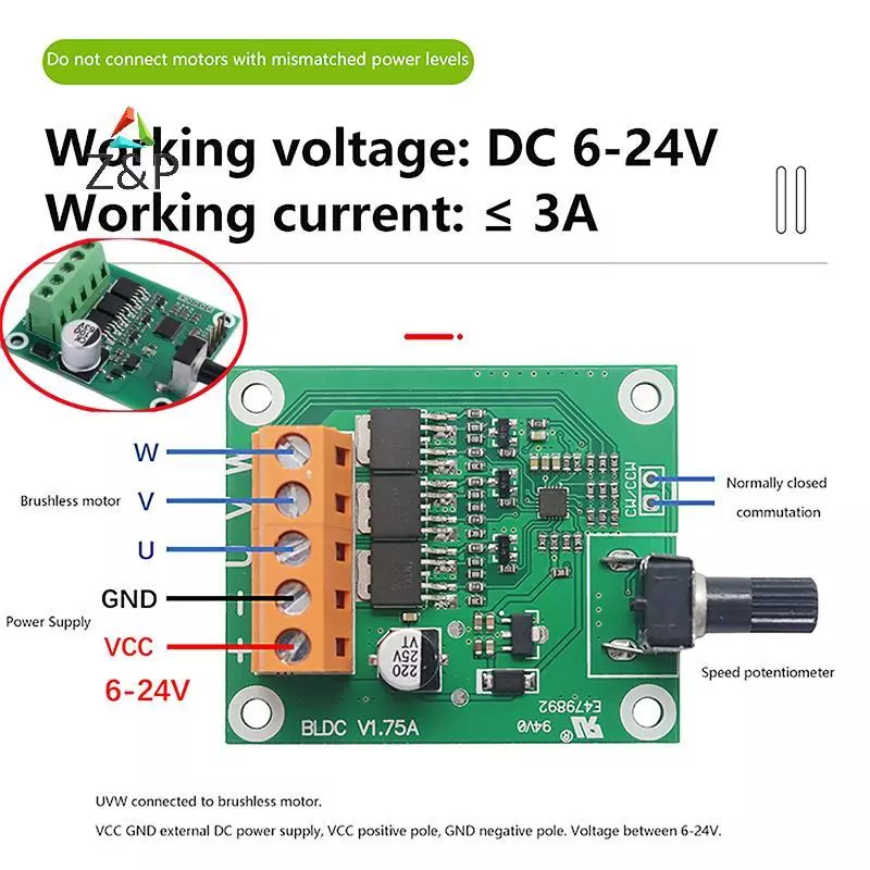 Z&P คุณภาพสูง Dc Brushless มอเตอร์ควบคุม 6V12V24 โวลต์ CD ไดรฟ์พัดลมมอเตอร์ Governor DIY อุปกรณ์เสริม COD