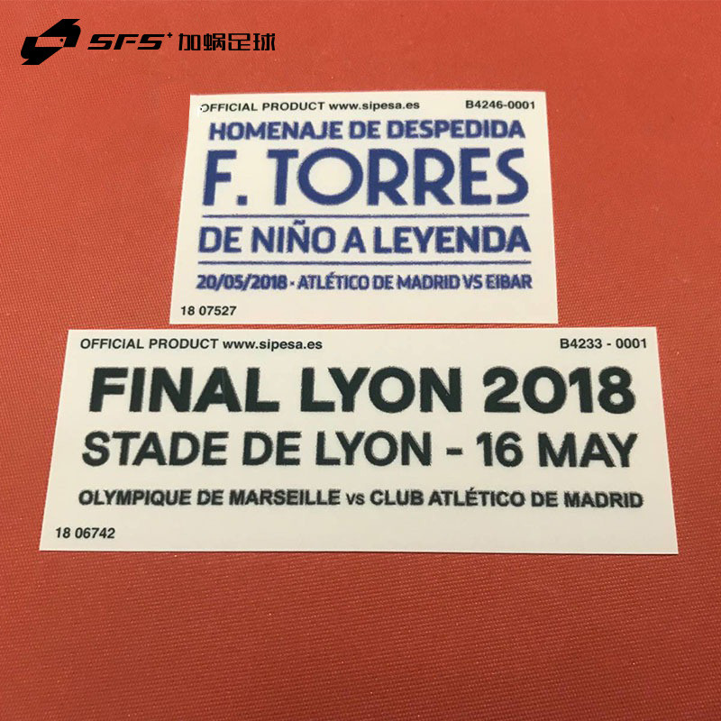 SFS 2018 ยุโรป Super Cup 1718 Europa Finals Madrid การแข่งขันการแข่งขันคํา Torres คําที่ระลึก