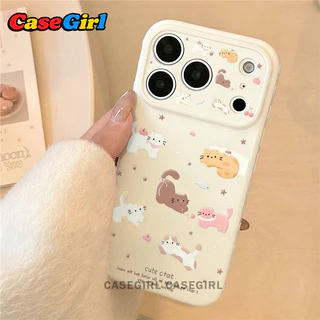 [💟คัดสรรพิเศษ] สำหรับ iPhone 15 17 16 13 11 12 14 Pro Max 15 14 16 Plus รุ่นใหม่ ลายแมวการ์ตูนน่ารักมาก เคสกันกระแทก