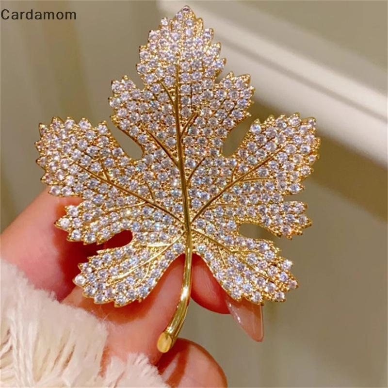 {Cardamom} ประณีต le Leaf เข็มกลัดสําหรับผู้หญิงสาวหรูหรา Elegant Plant Pins อเนกประสงค์เงา Corsage เสื้อผ้าอุปกรณ์เสริมของขวัญ {CA}