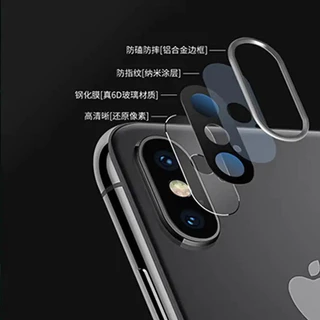 กระจกเลนส์กล้อง เหมาะสําหรับ iPhone Xs Max, Xs, XR, รวมทุกอย่าง, เคสป้องกันแหวนดึงโลหะ, กระจกกันรอยหน้าจอ, iPhone X, Xs, Xsmax เคสป้องกันเลนส์
