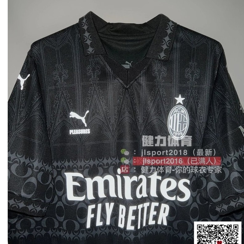 2024 สไตล์ใหม่ ac Milan Jersey pleasure Co-Branded AC Fourth Jersey สีดํา ac Third Away Girule Ultra