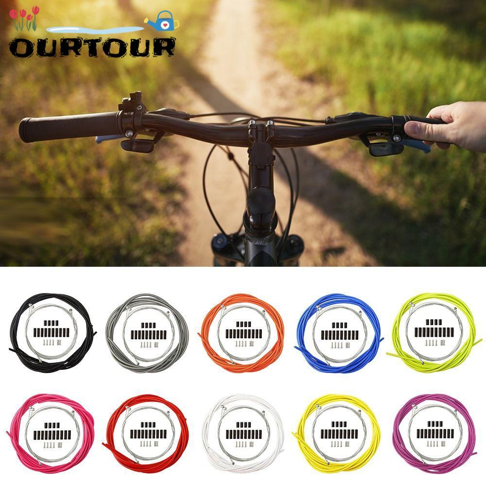URTOUR เบรคจักรยาน/สายชิฟต์, สายท่อหลากสี MTB จักรยาน Derailleur ลวด, เปลี่ยน PVC Universal Derailleur/ชุดเบรค
