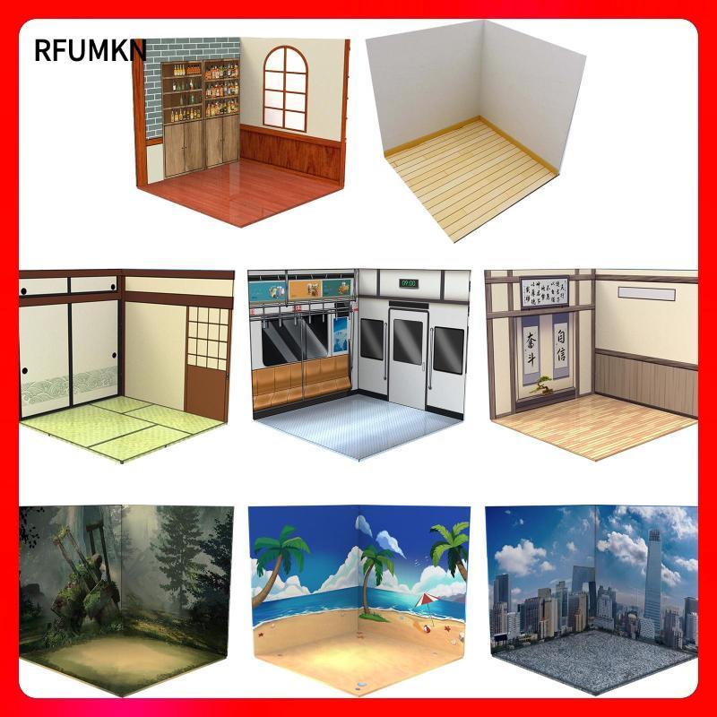 [rfumkn] พื้นหลังแสดงกรณีจําลองฉากรถรุ่นตู้โชว์มินิขนาดที่จอดรถอาคาร Dioramaเค้าโครงวัสดุโฟมเหมาะสําหรับคอลเลกชันของ