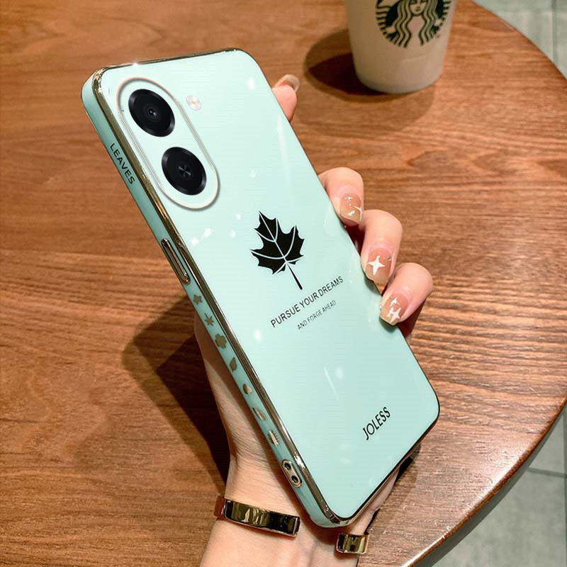 เคสโทรศัพท์ Honor X7e Shining Maple Leaf Design ชุบอ่อน ฝาหลัง เคส Honor X7e