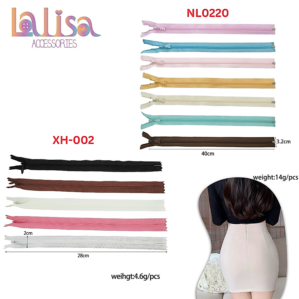 ซิปซ่อนไนลอน หัวตุ๊กตา เสื้อผ้าสตรี เสื้อผ้าเด็ก nylon head puller with open zipper NL0220/ XH-002