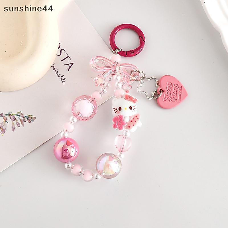 Shine Phone Chain Beaded Backpack Pendant Cute Keychain Mobile Phone Case Strap Lanyard Girl Gift Shine