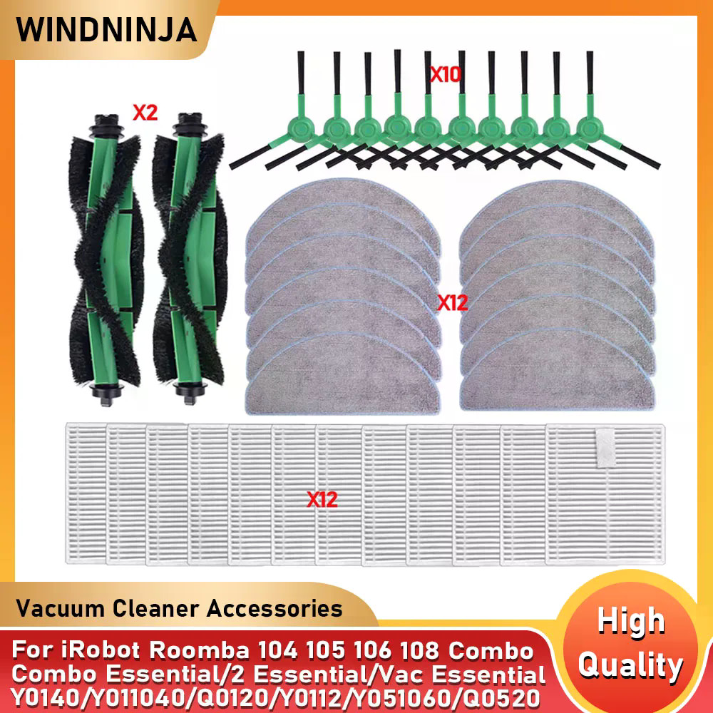 เข้ากันได้กับ iRobot Combo Essential/Roomba Vac Essential/Roomba 105 Combo/ Roomba 104 Combo อุปกรณ์