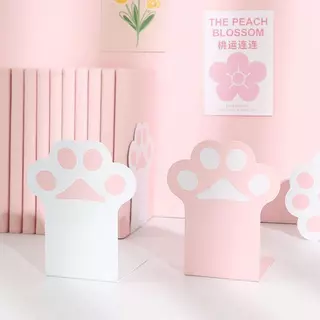 ที่คั่นหนังสือรูปอุ้งเท้า ที่กั้นหนังสือรูปอุ้งเท้าแมว Bookend ชั้นวางหนังสือ ที่ตั้งหนังสือ ลายน่ารัก มินิมอล (1 คู่)