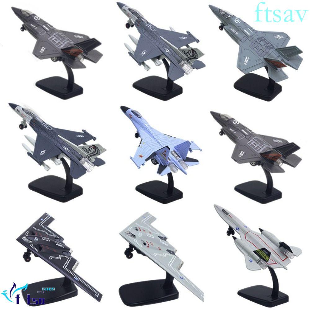 SWIFTSAVER ของเล่นเครื่องบินรบ, Pullback & Go F16 F22 F35 Aviao Plane Model, Tabletop Decor Collecti