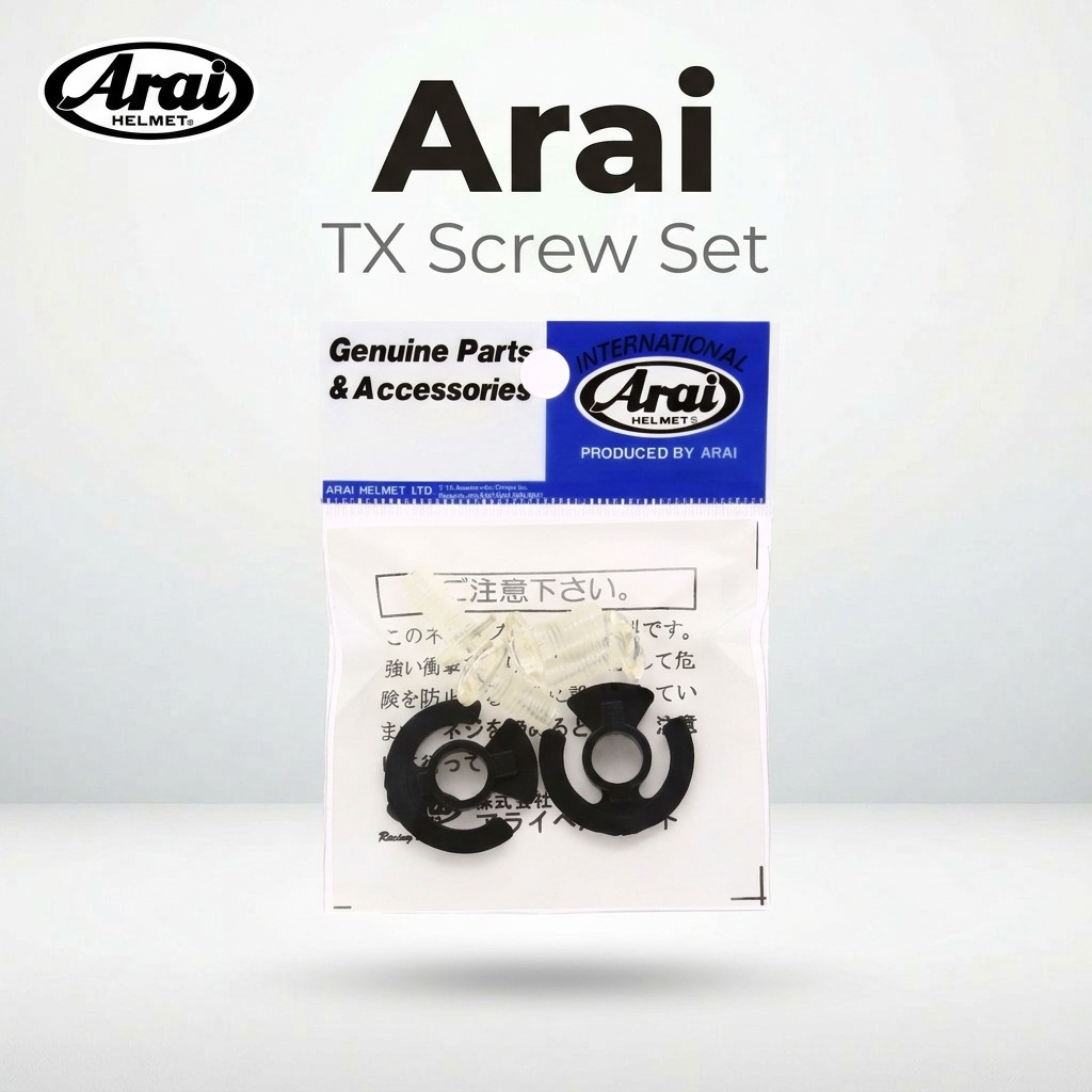 ชุดสกรู Arai TX ใส (112456) สำหรับหมวกกันน็อก | Arai TX Screw Set, Clear, 112456