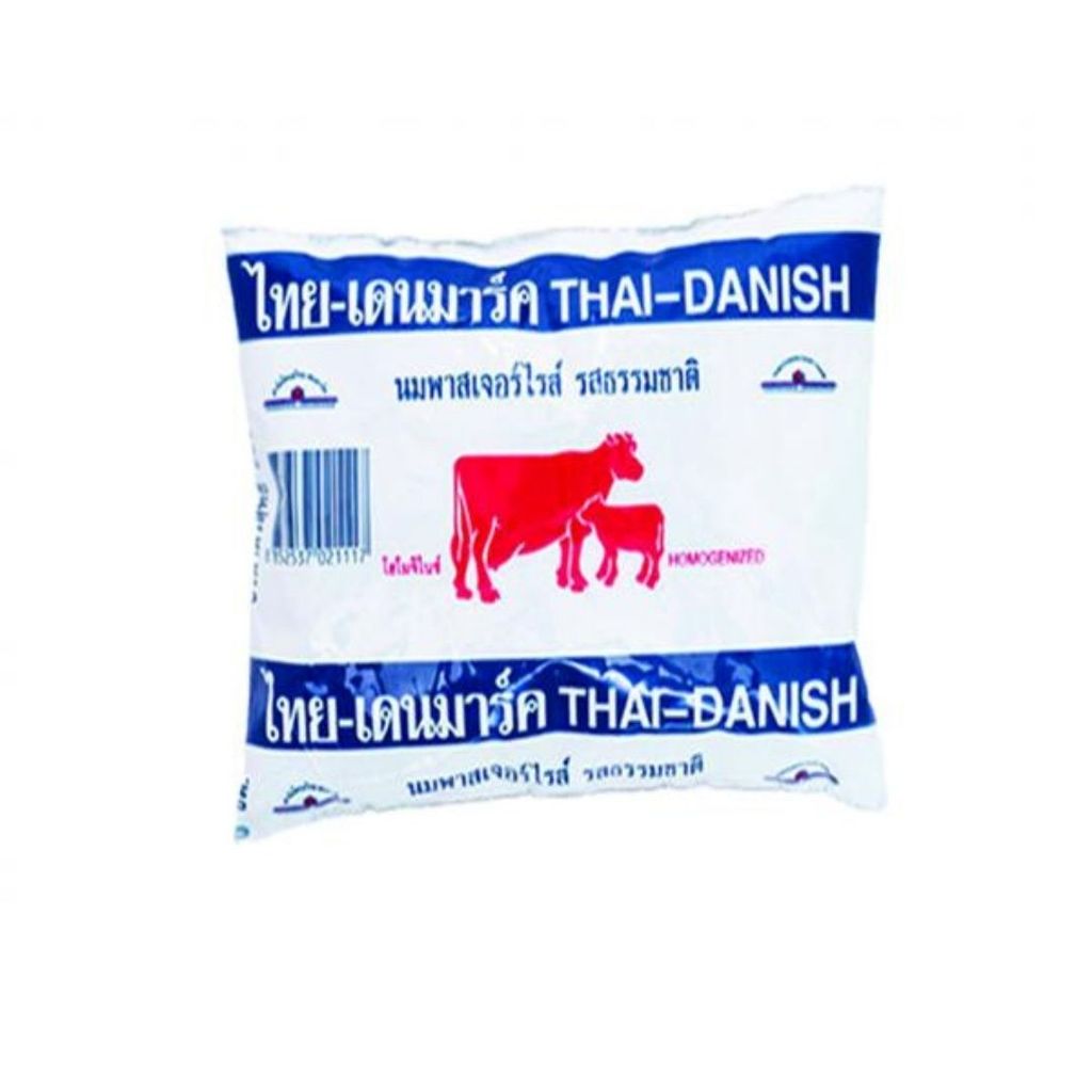 ไทยเดนมาร์ค นมพาสเจอร์ไรส์รสจืด Thai Denmark Pasteurized Milk Plain 200ml.