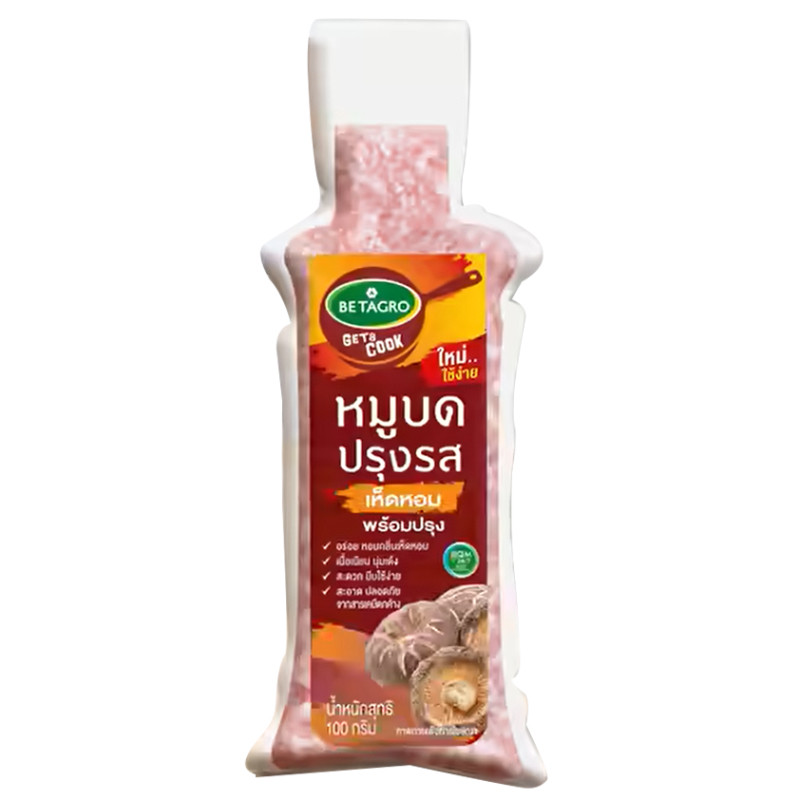 เบทาโกรหมูบดปรุงรสเห็ดหอมพร้อมปรุง 100กรัม BetagroGroundPorkShiitake 100g [หมายเลขบาร์โค้ด 8852043073648 ] ราคาถูก Shopee Lazada
