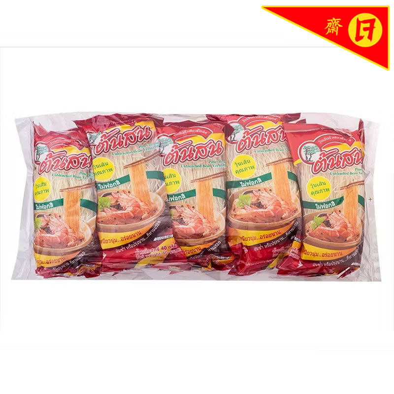 ต้นสนวุ้นเส้นไม่ฟอกสี 40กรัม แพค 10 Tonson Unbleached Bean Vermicelli 40g. Pack 10 [หมายเลขบาร์โค้ด 8850372000342 ]