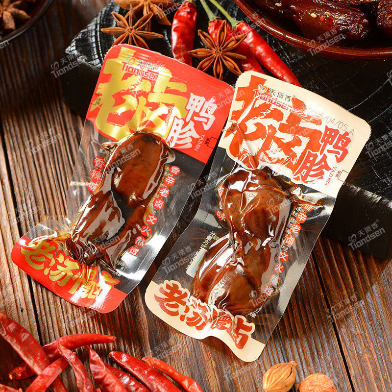 Tiandingxiang Duck Gizzard ทั้งเป็ดใหญ่ Gizzard เป็ดเผ็ด Gizzard บรรจุแยกสินค้าเป็ดตุ๋นขนมขบเคี้ยว