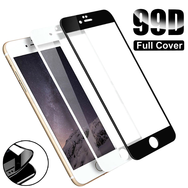 1-3Pcsกระจกนิรภัยฟิล์มสําหรับiPhone 8 7 6 6s Plusโทรศัพท์ป้องกันหน้าจอฟิล์มแก้วสําหรับiPhone SE 2020 2022 8Plus 7Plus 6Plusสีดําขอบฟิล์มแก้ว