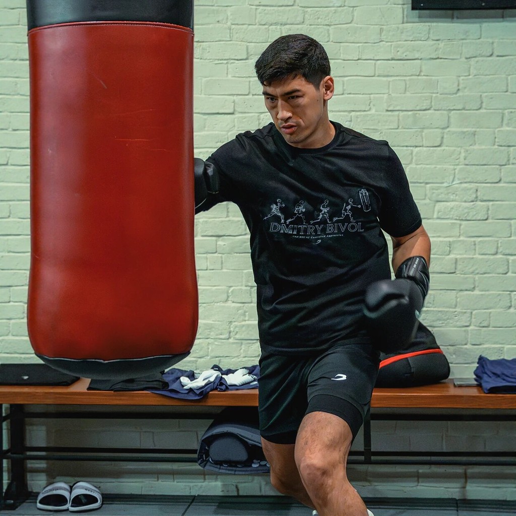 Bivol x BOXRAW Pendulum เสื้อยืดผ้าฝ้าย 100% ลําลองสําหรับบุรุษพร้อมจังหวะลูกตุ้ม Bivol